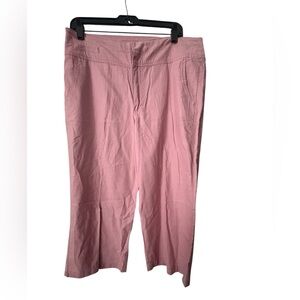 NWOT Gloria Vanderbilt Linen Cotton Blend Ankle Pants With Pockets